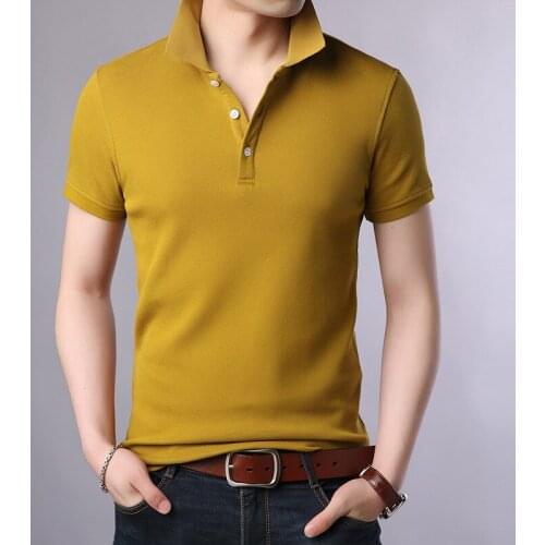 2021 New Fashion Brands Polo Shirt Mens 100% Cotton Summer Slim Fit Short Sleeve Solid Color Boys Polos Casual Mens Clothing