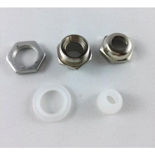 3 sets/lot PG7 M12*1pitch/M10*1pitch Nickel plating Brass Silica gel Waterproof Cable Glands connector Apply to Cable 3-6.5mm