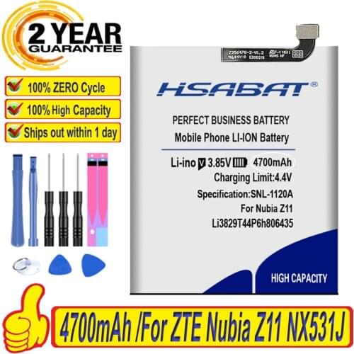 4450mAh Battery for Li3829T44P6h806435 ZTE Nubia Z11 NX531J Nubia M2 Lite M2Lite NX573J M2 PLAY NX907J