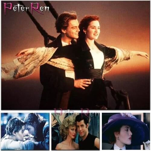 Diamond painting movie Titanic full mosaic cross stitch diamonds embroidery REASE Lovers gift picture Rhinestone for room Decor
