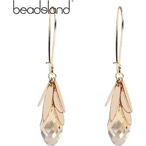 Beadsland Glass Waterdrop Drop Earrings Elegent Fashion Design Women Gift 38690