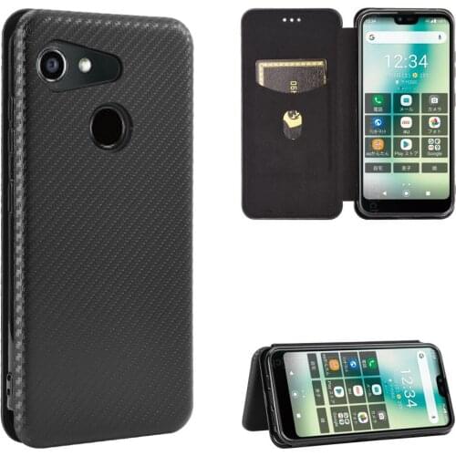 For Kyocera Gratina KYV48 Case Luxury Flip Carbon Fiber Skin Magnetic Adsorption Case For Kyocera Gratina KYV48 Phone Bags