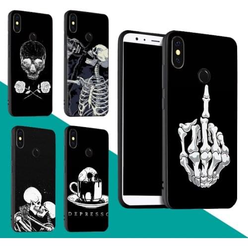 Skeleton skull bones Love horrible Case For Xiaomi Redmi Note 9 7 8 Pro 9S 8T 9A 9C Mi Note 10 Lite A3 For POCO X3 F2 Pro