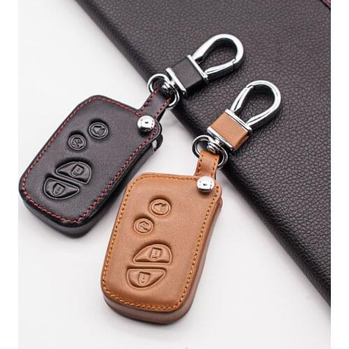 For Lexus ES CT200h GX RX IS250 LX570 4 Buttons Carrying Leather Key Protective Key Cover Case Key Wallet Holder