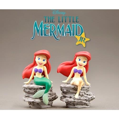 Disney Mermaid Princess Cartoon 7.5cm Action Figure Anime Collection Figurine doll Toy model for children gifts