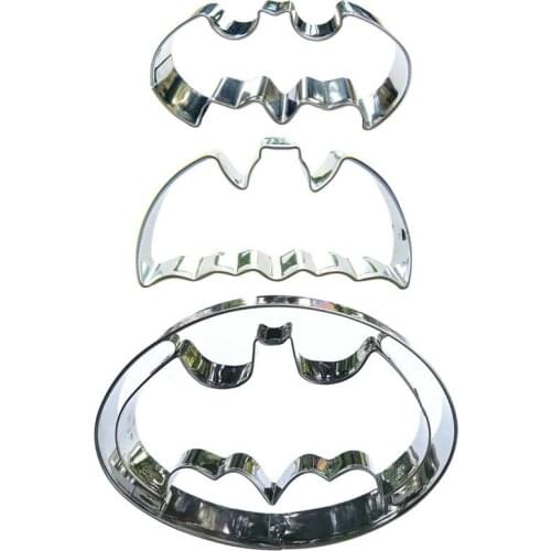Bat shaped shaped 3 piece biscuit cutting molds, baking tools, cake decorating soft candy tools