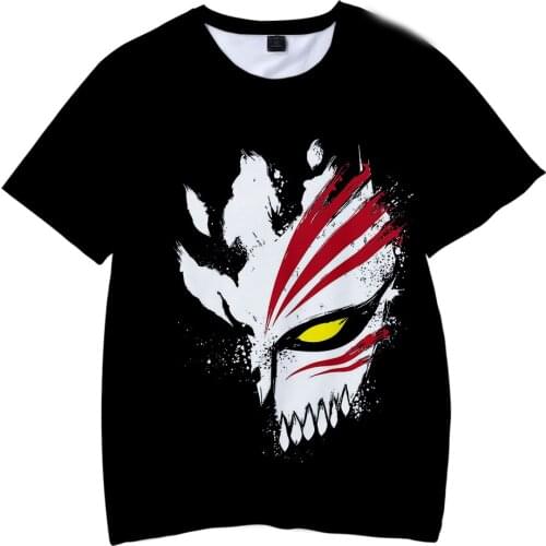 Anime Bleach T-Shirt 3D Print Streetwear Men Women Fashion Oversized Short Sleeve T Shirt Harajuku Hip Hop Tees Tops Male Tshirt