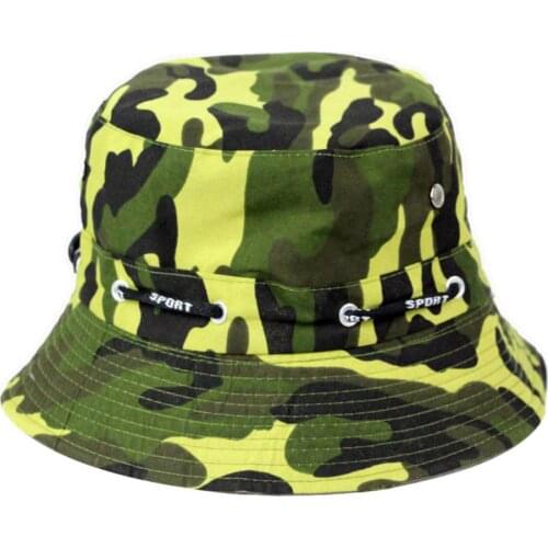 Cool Camouflage Sun Block Bucket Hat Outdoor Breathable Hiking Fishing Cap