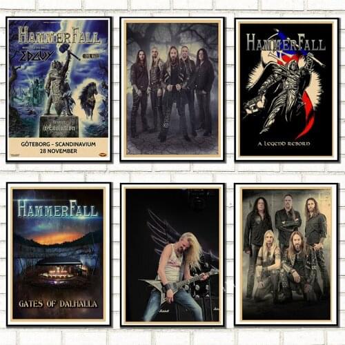 Buy Three To Send One Heavy Metal Rock Band Kraft Poster Pub Vintage Wall Sticker Decorative Painting