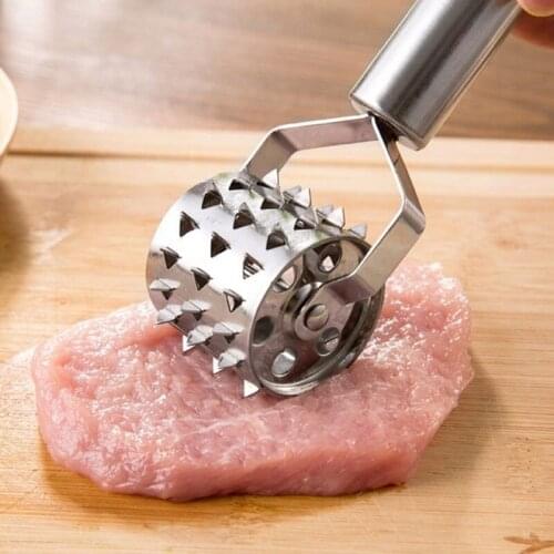 Stainless Steel Meat Hammer Kitchenware Small Tools Tender Meat Hammer Baking Puncture Wheel Needle Piercing Bayonet