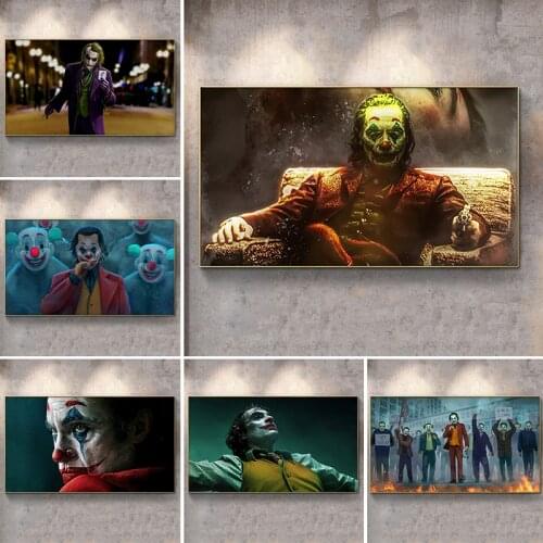 Joker Wall Art Decor Poster Movie Portrait Canvas Painting on The Wall Posters and Prints Joker Wall Art Picture for Living Room