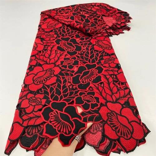 Latest Guipure Lace fabric Embroiderey French African Cord Lace Fabric High Quality Nigeria Net Lace Fabric For Wedding DP56