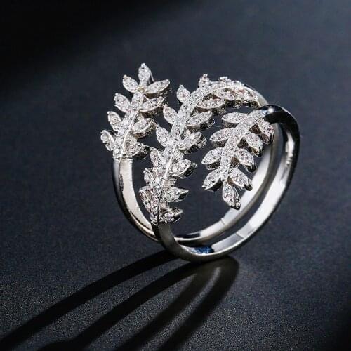 2021 new arival trendy branchs 925 sterling silver fashion ring dubai for girl lovers love party gift jewelry wholesale R5434