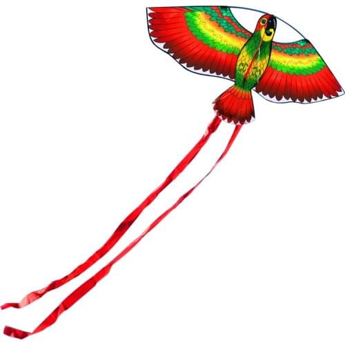 Wholesale Price 100Pcs/Lot 110cm/43inches Parrot Kite/ Animal Kites With Handle & Line
