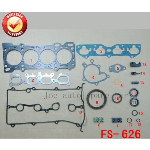 FS FP ES FP9A Engine complete Full Gasket Set kit for Ford probe II MAZDA 626/MX-6 1.8L 2.0L 1991-1998 8AGX-10-271 50138600