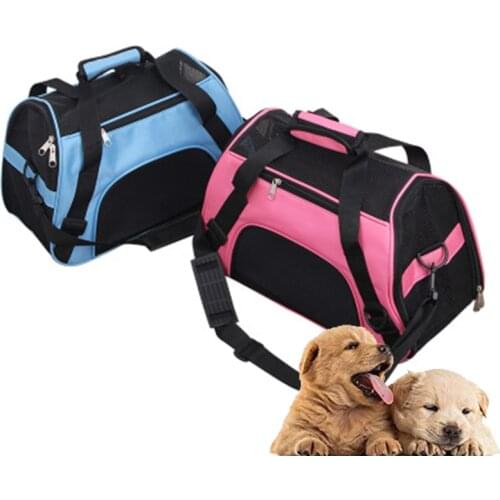 Dog Cat Carrier Bag Soft-sided Carriers Portable Dog Carrier Backpack Outgoing Travel Teddy Packets Breathable Small Pet Handbag
