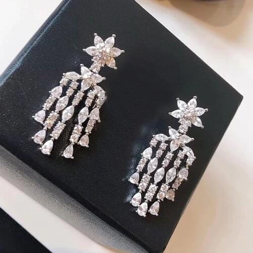 2021Hot Brand Pure S925 Sterling Silver Jewelry Top Quality Popular brand Pin Zircon Earrings meteor Summer taste stud Earrings