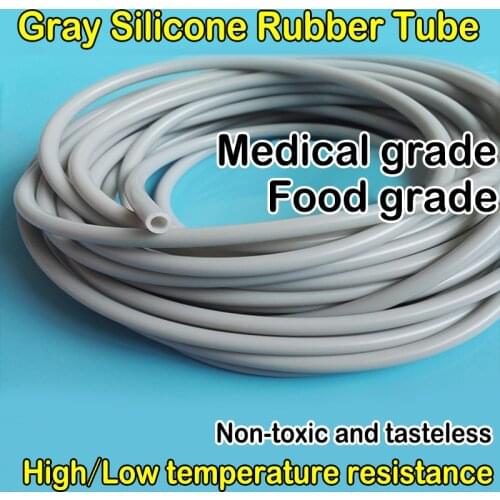 Gray Silicone Hose Transparent Food Grade Pipe 3 4 5 6 7 8 10 12 13 14mm Flexible Garden Rubber Hose Aquarium Soft Tubing Hose