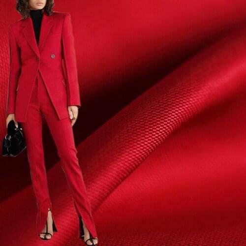 Red Raspberry 42momme Dark Red Tweed Silk Fabrics Garment Material Autumn Women Dress Suits DIY Sewing Tailor Cloth Freeshipping