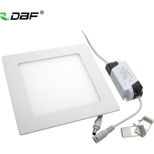 Ultra Thin Dimmable 3W 4W 6W 9W 12W 15W 18W LED Ceiling Recessed Lamp 2835 SMD Square LED Panel Light AC85-265V Indoor Lighting