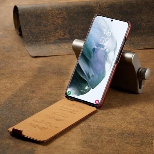 Flip vertical Case For Samsung Galaxy S21/S21+ / S21 Ultra vintage Luxury Leather business full Cover