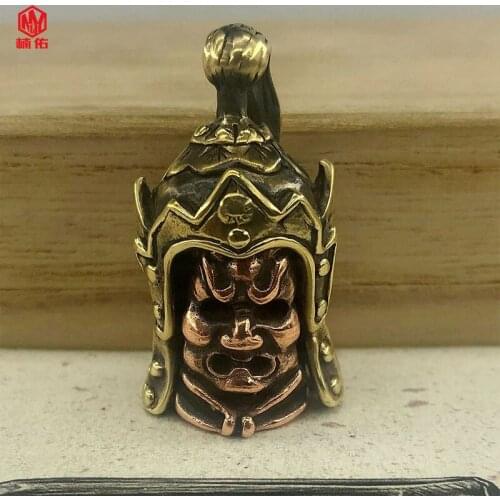 1PC Ancient Officer Ares Retro Brass Copper EDC Paracord Beads Lanyard Pendants Knife Beads Umbrella Rope Cord Beads Pendants