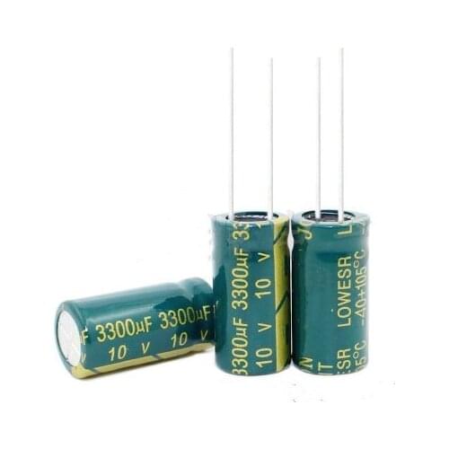 100PCS 10V3300UF Aluminum Electrolytic Capacitor 3300UF 10V 10*20mm