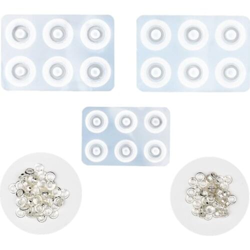 Silicone Mold 12mm 16mm flat ball beads with hole 6 compartment epoxy Resin Silicone Mould handmade Craft diy