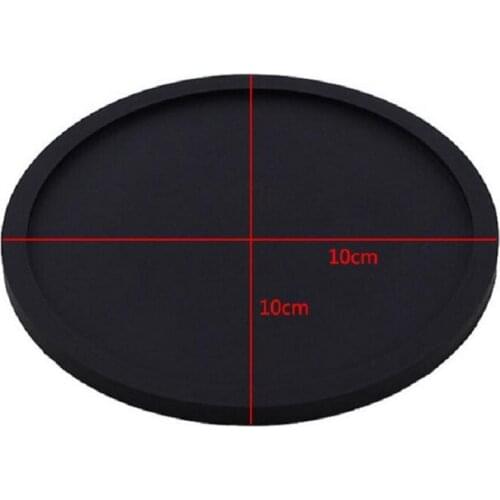 2pcs! Soft Black round placemats silicone cup holder mug pad Coffee Coasters for kitchen Dinner Table Placemat