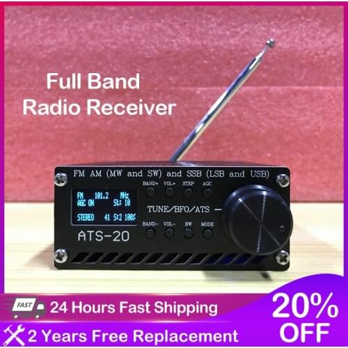 2021 New Assembled SI4732 All Band Radio Receiver FM AM (MW & SW) SSB (LSB & USB) with lithium battery +Antenna +Speaker +Case