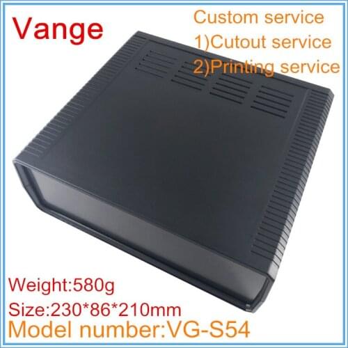 4pcs/lot sensor module box extrusion 230*86*210mm ABS plastic injection housing case for desktop project box