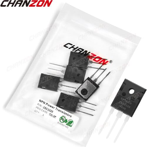5pcs 2SC3320 TO-3P NPN Power Transistor Bipolar Junction BJT Powerful Triode Tube Fets 15A 400V DIP DIY Integrated Circuits