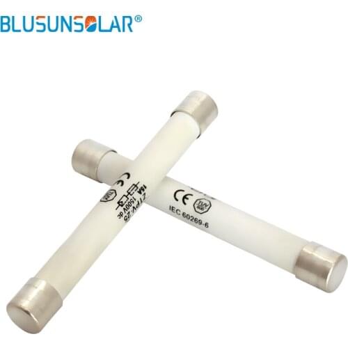 50 pcs/lot DC Solar Fuse 15A 1500VDC PV Fuse Link Wire Fusible 10x85mm Safety Protection LJ0237