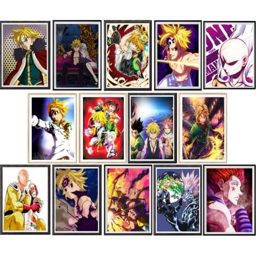 Diamond Painting One Punch Anime Diamond Inlaid Diamond Mosaic DIY Full Diamond Embroidery Home Decoration