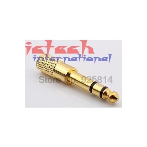 By dhl or ems 1000pcs Hot selling 6.5mm 1/4"Male plug to 3.5mm 1/8"Female Jack Stereo Headphone Audio Adapter