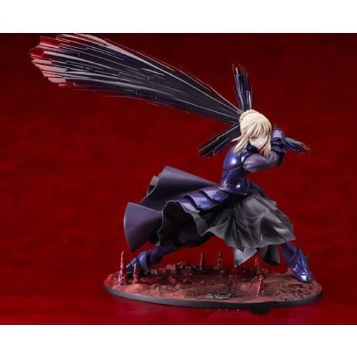 18cm Japan Anime Fate Stay Night Black Saber Alter Vodigan Ver with face guard Hammer Sword Cartoon Action Figure PVC Model Toys