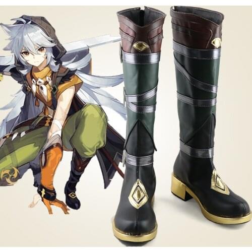 Genshin Impact Wolf Razor Cosplay Shoes Boot Razor Halloween Anime Carnival Role Play Prop Boots