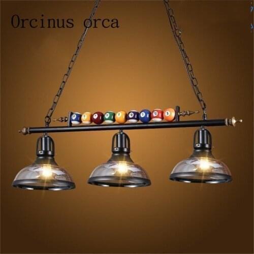 American style rural furniture retro billiards chandeliers bars restaurants Nordic creative personality glass chandelier