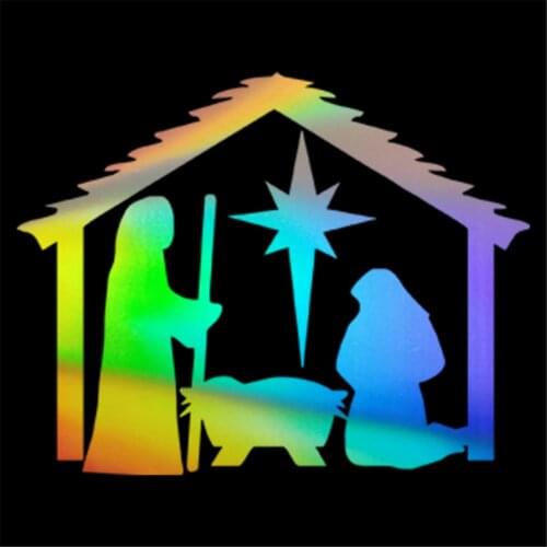 Christian Jesus Wall Glass Door Window Home Car Sticker Laptop Auto Truck