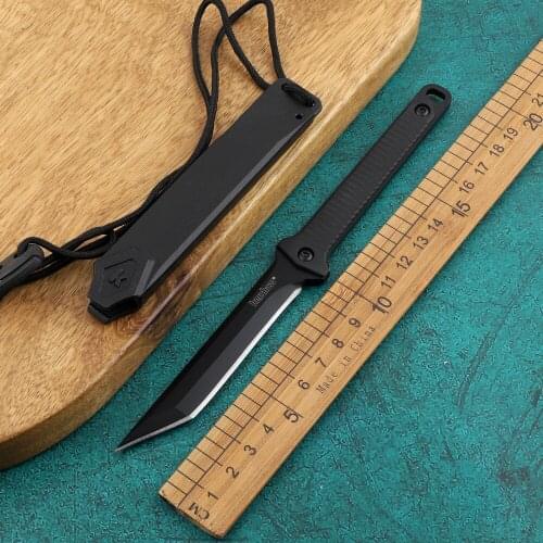 Mini Military Knife 8CR13MOV Fixed Blade Tactical Pocket Knives with Outdoor Camping and Self-defense Hunting Survival EDC Tools