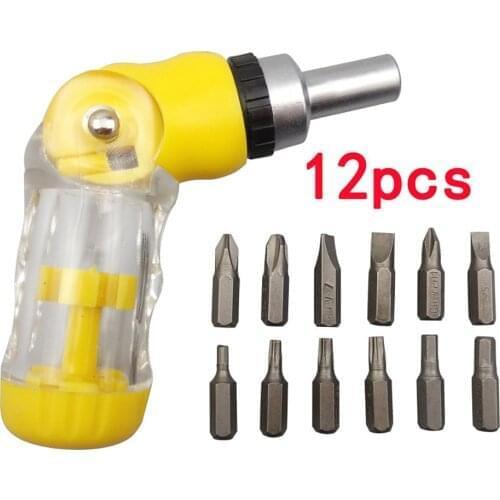 1pc 12in1 Multifunction Mini Pocket Precision Screwdriver Auto Maintenance Woodworking Tool Hand Tools Foldable Screwdriver Torx