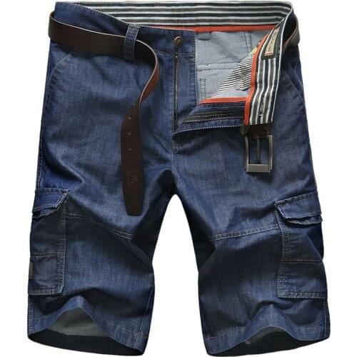2021 New Casual Short Mens Cargo Denim Shorts Jeans Clothing Bermuda Summer Cotton Shorts Breathable Denim Shorts Simplicity