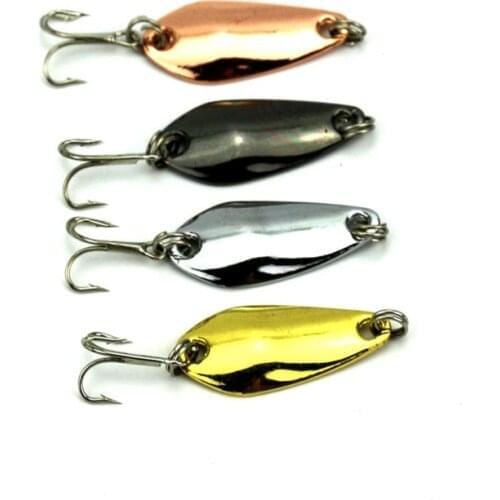 New cut spinner spoon metal hard fishing lures artificial swimbait Hard Baits Sequins with Treble Hook Tackle