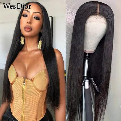 Straight Human Hair Wigs Brazilian 13x4 Lace Front Human Hair Wigs For Women PrePlucked 4x4 Closure Wig With Baby Hair 180% Remy