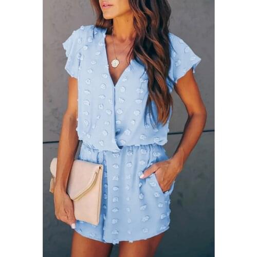 Sexy Women Shorts Romper Solid Color Jumpsuit Casual Homewear Outfits Lounge Wear Pajamas Shorts Playsuit Summer Wholesale