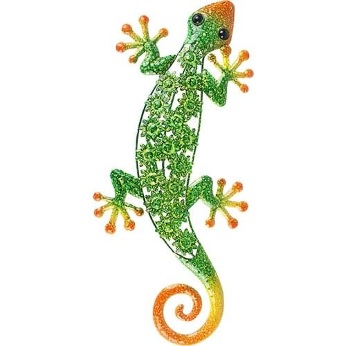 Premium Metal Gecko Wall Decor Lizard for Home Kitchen Bathroom Office Garden Yard Ornament Gifts for Kids