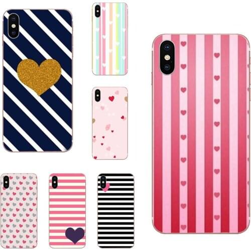 Pink Stripe Heart Bow Knot Flamingo Love For Sony Xperia Z Z1 Z2 Z3 Z3+ Z4 Compact Z5 Plus M2 M4 XA XA1 XZ Premium