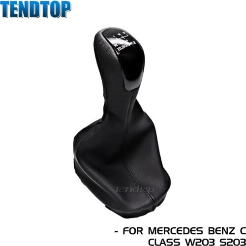For Mercedes-Benz C Class W203 S203 Elegance Classic 5 / 6 Speed Lever Stick Manual Gear Stick Knob Boot Case Car Styling
