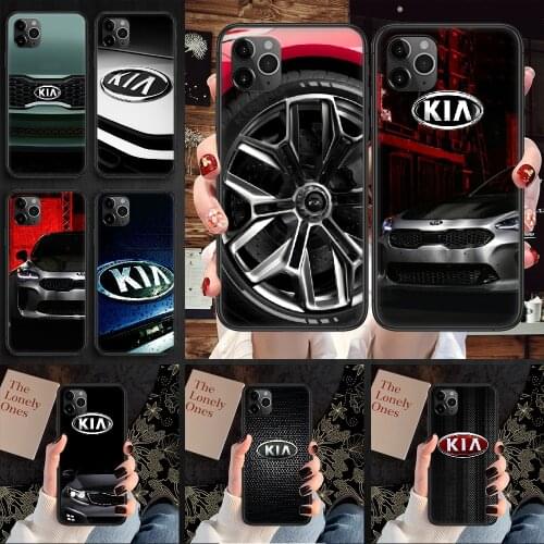 KIA Car logo Phone Case Cover Hull For iphone 5 5s se 2 6 6s 7 8 12 mini plus X XS XR 11 PRO MAX black soft shell silicone prime