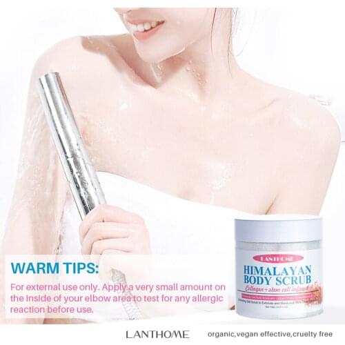 LANTHOME Himalayan Salt Body Scrub Bath Salt Exfoliating Moisturizes Coconut Milk Scrub Naturally Pure Body For Face Body Care